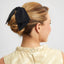 Recycled Black Fabric Bow Hair Clip 1pc